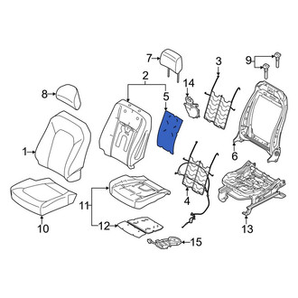 Ford OE - Front Right Upper Seat Heater Pad
