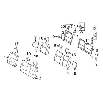Ford OE - Seats & Tracks - Rear Seat Components (Seat Back), (SuperCab)