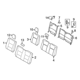 Ford OE - Seats & Tracks - Rear Seat Components (W/O Armrests, Seat Back), (Crew Cab)