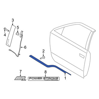Ford OE - Front Right Door Belt Molding