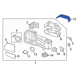 Ford OE - Front Left Outer Door Mirror Cover