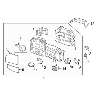 Ford OE - Front Door - Outside Mirrors (Manual Telescoping Power)