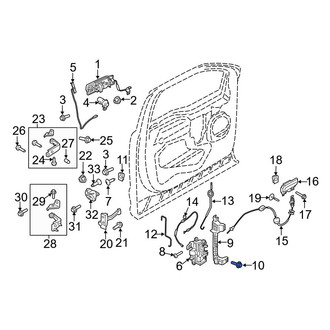 Ford OE - Door Window Glass Surround Channel Bolt