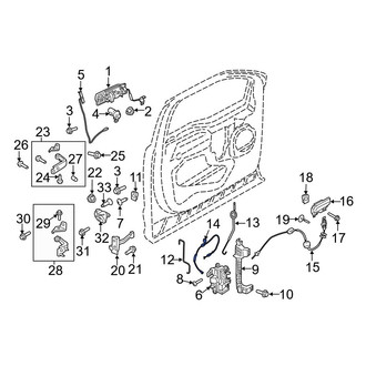 Ford OE - Front Right Inner Door Latch Cable