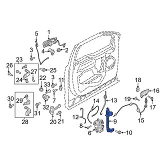 Ford OE - Front Left Door Lock Rod Cover