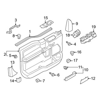 Ford OE - Front Door - Interior Trim (Power Window)