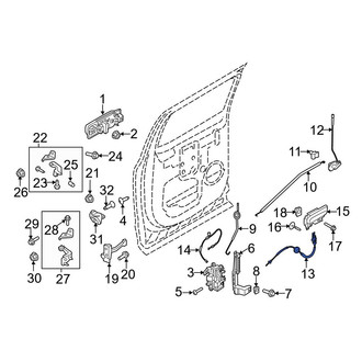 Ford OE - Rear Left Outer Door Latch Cable
