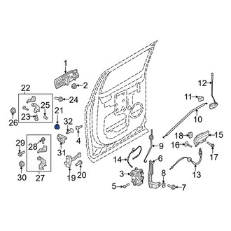 Ford OE - Door Check Nut