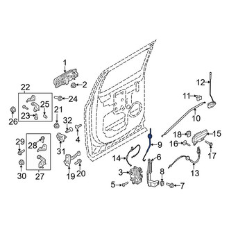 Ford OE - Rear Right Door Lock Operating Rod