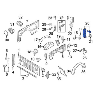 Ford OE - Rear Left Inner Truck Bed Panel