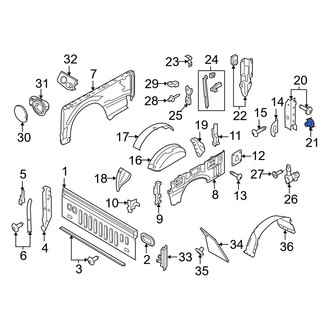 Ford OE - Truck Bed Panel Reinforcement Screw