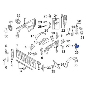 Ford OE - Rear Right Inner Tailgate Hinge