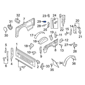Ford OE - Rear Left Tailgate Stop Bumper