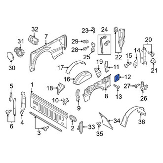 Ford OE - Rear Truck Bed Panel Reinforcement