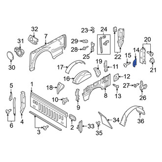Ford OE - Rear Tie Down Hook