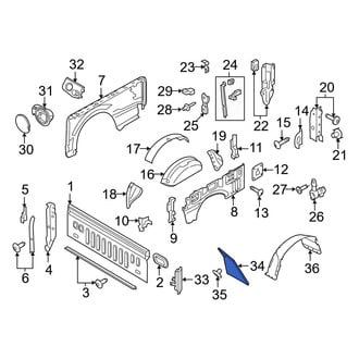 Ford OE - Rear Mud Flap