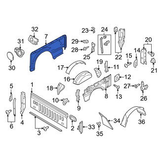 Ford OE - Rear Left Forward Truck Bed Panel