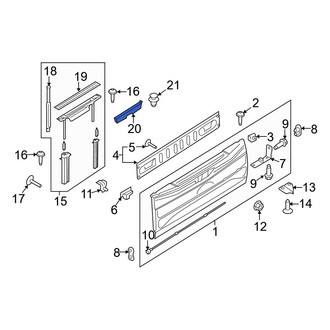 Ford OE - Rear Tailgate Gap Cover