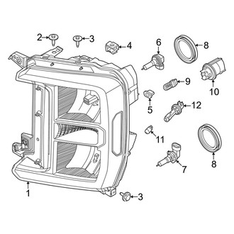 Ford OE - Front Lamps - Headlamp Components (Halogen), (XL / XLT)