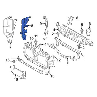 Ford OE - Front Left Outer Radiator Support Baffle