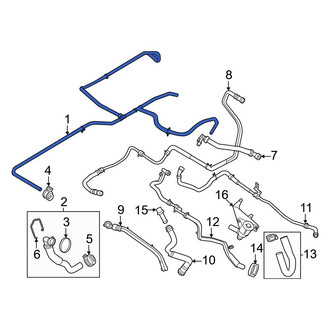 Ford OE - Upper Engine Coolant Overflow Hose