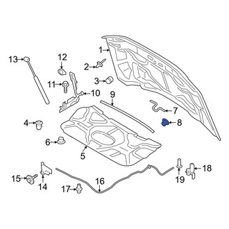 Ford OE - Hood Latch Striker Plate Nut