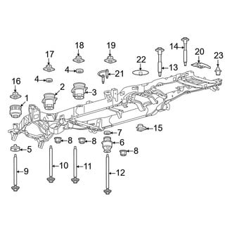 Ford OE - Frame & Components (Body Mounting), (Crew Cab)