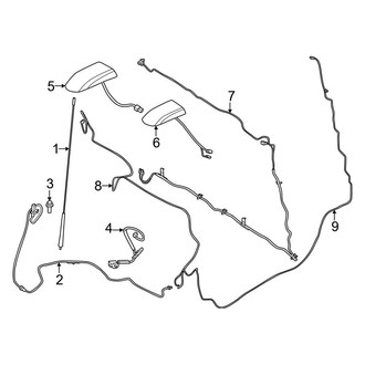 Ford OE - Electrical - Antenna (With Satellite)