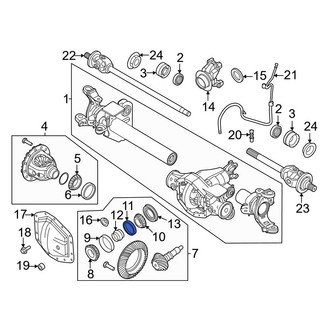 Ford OE - Front Outer Differential Pinion Race