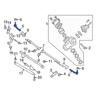 Ford OE - Left Inner Steering Tie Rod End