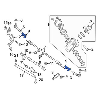 Ford OE - Left Steering Tie Rod End Adjusting Sleeve