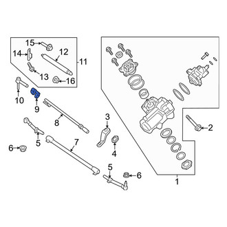 Ford OE - Left Steering Tie Rod End Adjusting Sleeve