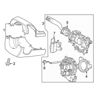 Ford OE - Steering Column - Shroud, Switches & Levers (Power Adjust)