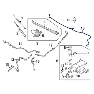 Ford OE - Front Windshield Washer Hose
