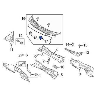 Ford OE - Cowl Cover Clip