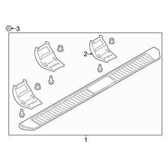 Ford OE - Cab - Running Board (Production, Platform), (King Ranch / Lariat / Platinum / XL / XLT Crew Cab)