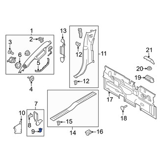 Ford OE - Lower Kick Panel Retainer