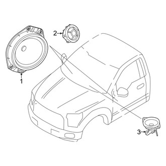Ford OE - Instrument Panel - Sound System (Speakers), (Regular Cab)