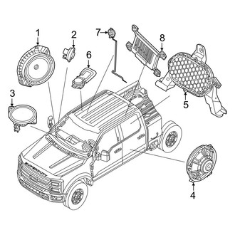Ford OE - Instrument Panel - Sound System (Speakers), (Crew Cab)