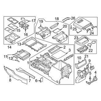 Ford OE - Front Console (Console & Components Full Length)
