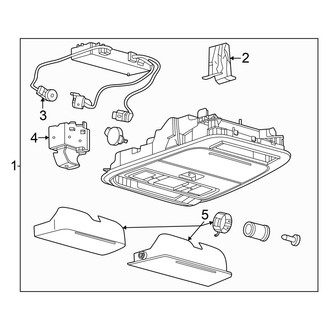 Ford OE - Overhead Console (With Sunroof, without Accessory Switches)