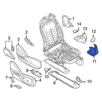 Ford OE - Front Right Outer Seat Track Cover