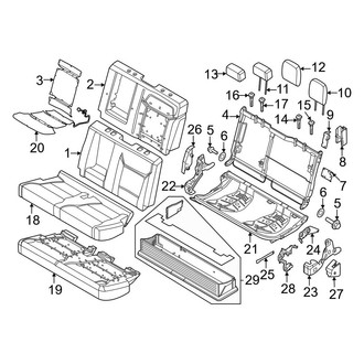 Ford OE - Seats & Tracks - Rear Seat Components (60% Drivers Side, With Armrest)