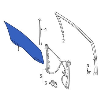 Ford OE - Front Left Door Glass