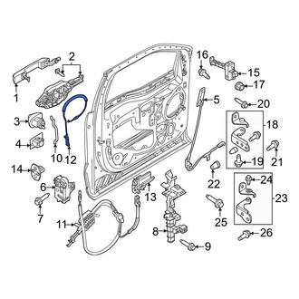 Ford OE - Front Left Outer Door Latch Cable