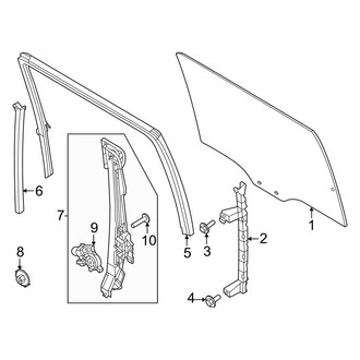 Ford OE - Rear Door - Glass & Hardware