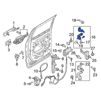 Ford OE - Rear Right Upper Door Hinge