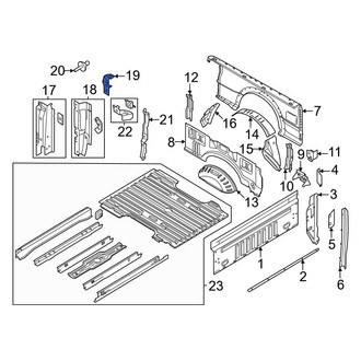 Ford OE - Rear Left Truck Bed Panel Reinforcement Bracket
