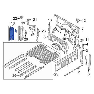 Ford OE - Rear Left Truck Bed Panel Reinforcement
