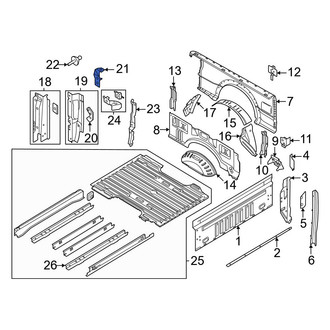 Ford OE - Rear Left Truck Bed Panel Reinforcement Bracket